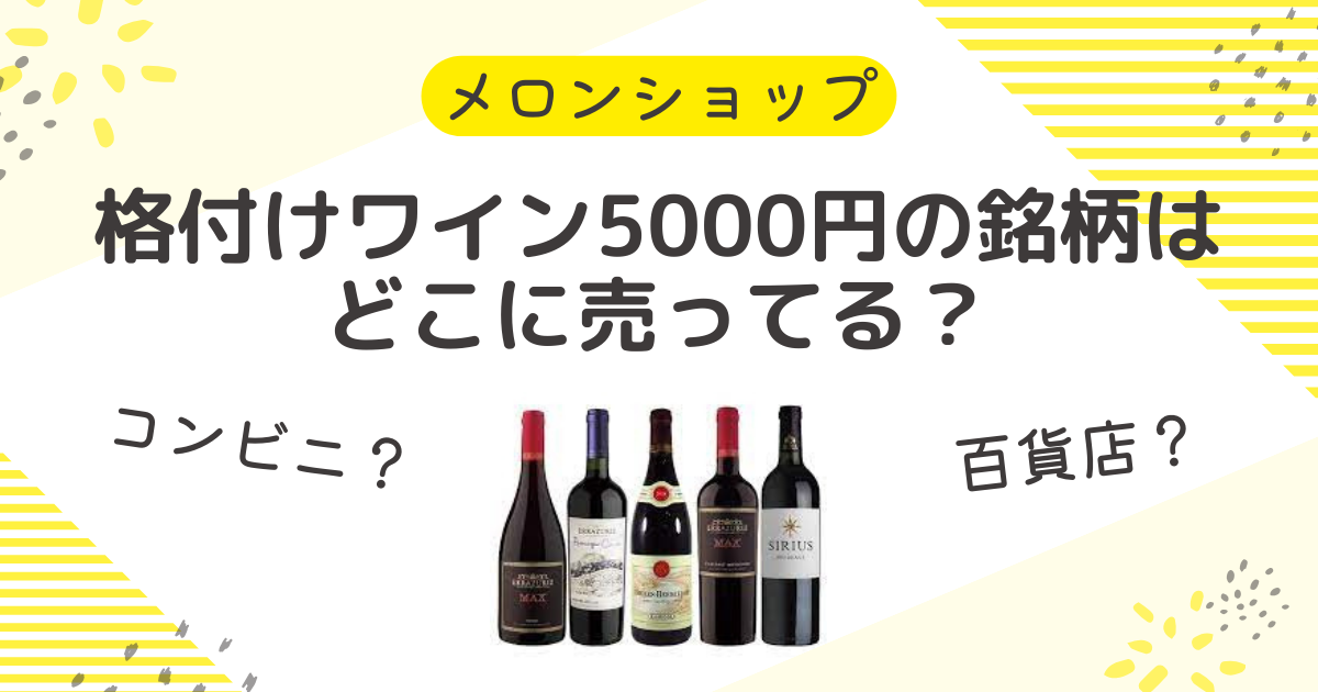 【2024年版】格付けワイン5000円の銘柄はどこに売ってる？百貨店などの販売店も調査！